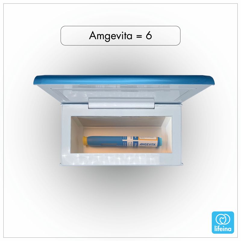 6 injections of amgevita in a lifeinabox medication cool box