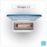 2 injections of Glucagen in a lifeinabox medicine cooler
