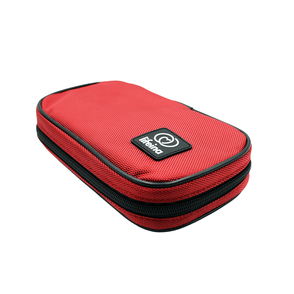 red lifeina12 medication cooling bag from the lifeina brand