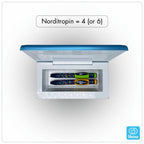 6 injections of Norditropin in a lifeinabox medication cool box