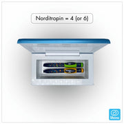 6 injections of Norditropin in a lifeinabox medicine cooler