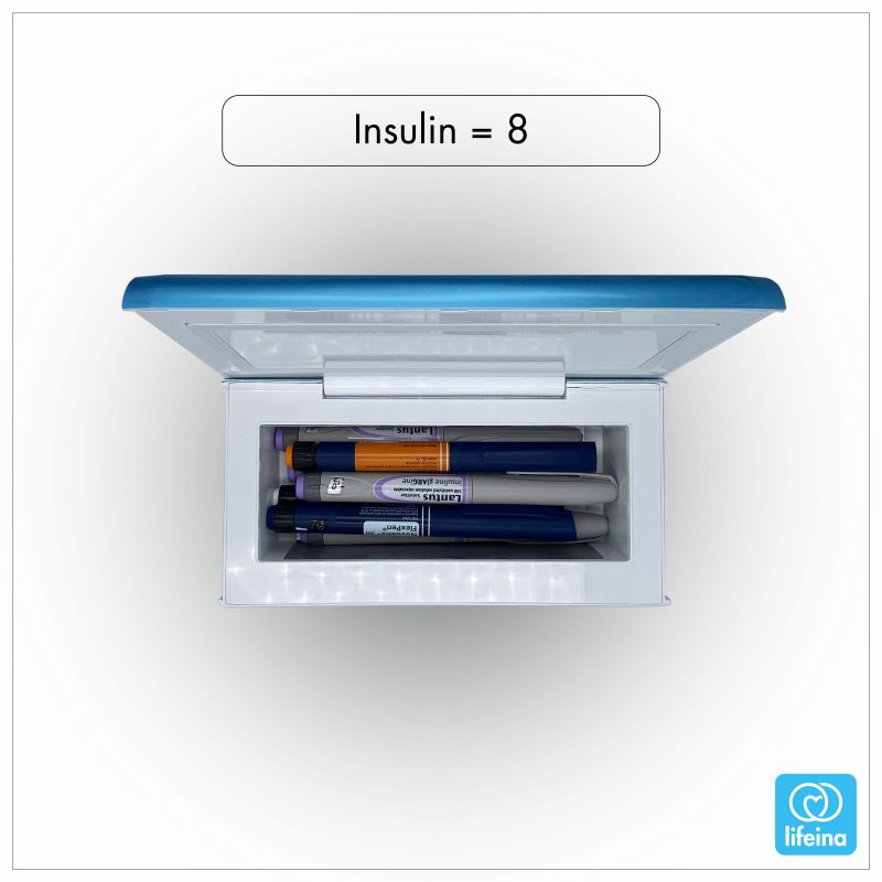 8 injections of insulin in a lifeinabox medication cool box